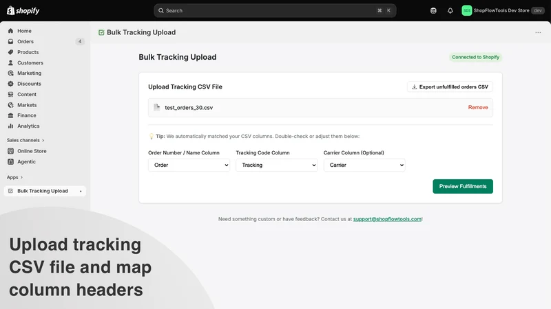 SFT Fulfillment ‑ Bulk Fulfill
