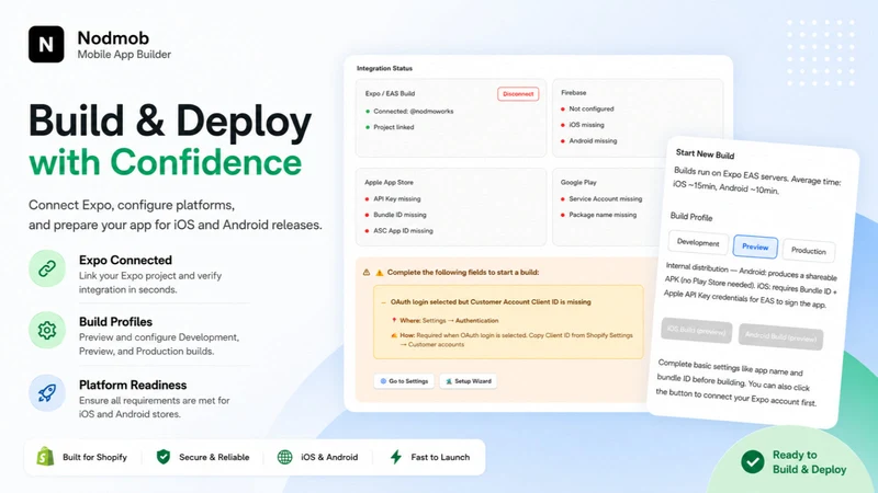Nodmob ‑ Mobile App Builder