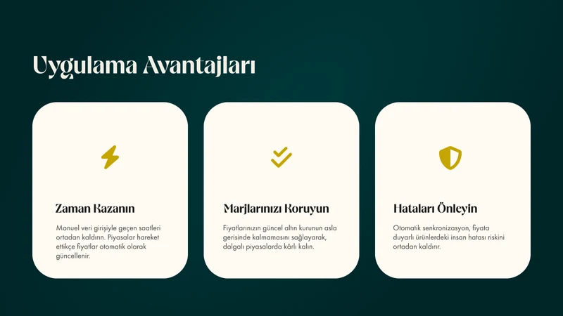 Kuyumcun:Otomatik Fiyatlama