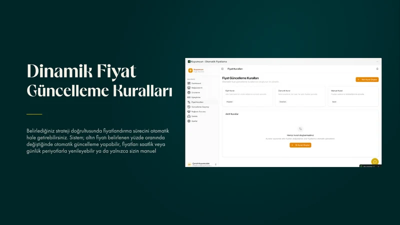Kuyumcun:Otomatik Fiyatlama