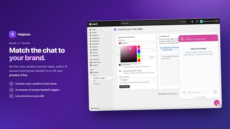 Helpium: AI Support Chat