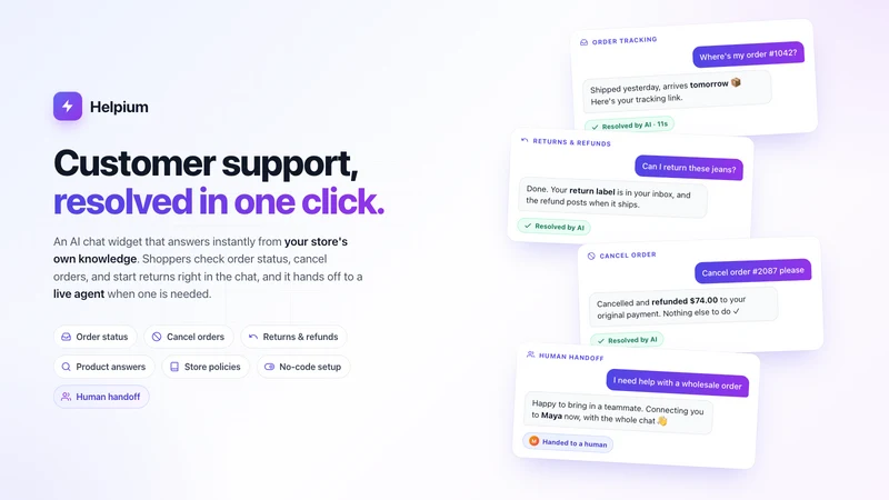 Helpium: AI Support Chat