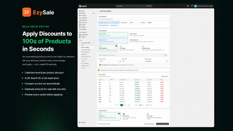 EzySale: Bulk Price Editor