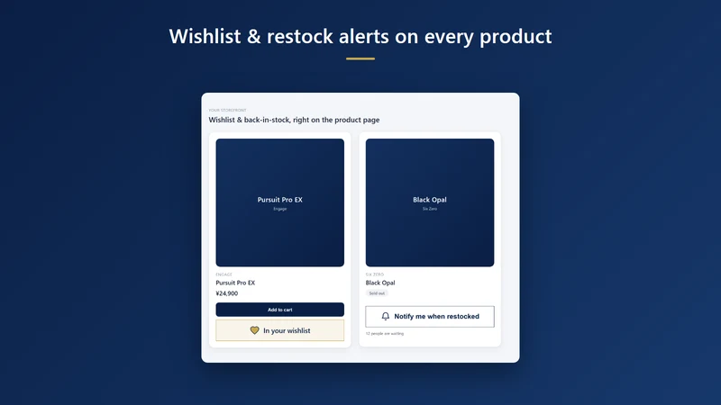 Exp: Wishlist & Back in Stock