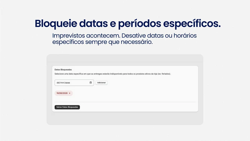 Agendamento de Entrega