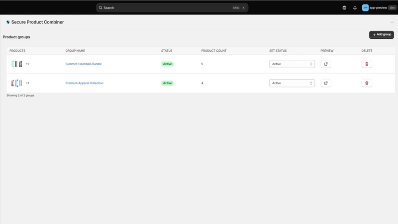 Secure Product Combiner
