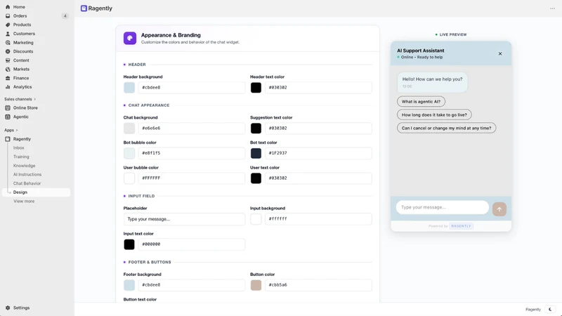Ragently: AI Chatbot & Support
