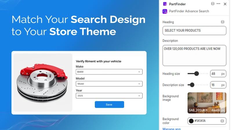 PartFinder Advance Search