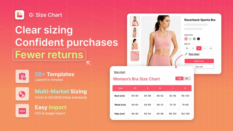 G: Size Chart & Size Guide