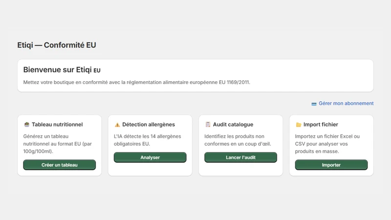 Etiqi‑EU Food Label Compliance