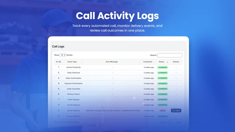 Callo AI Order Status Call