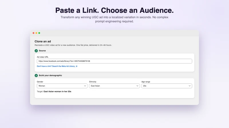 AdCloner: AI UGC Videos