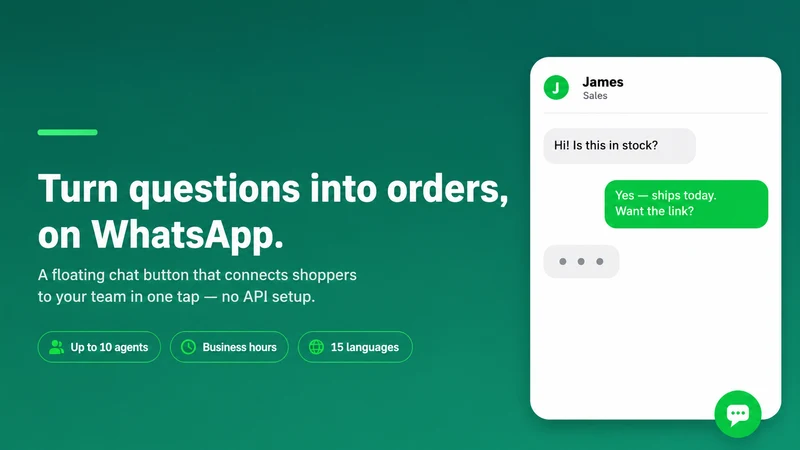EC: WhatsApp Chat Button