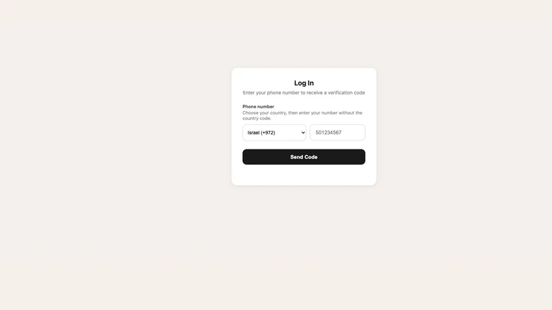 WeAuth – SMS OTP Login