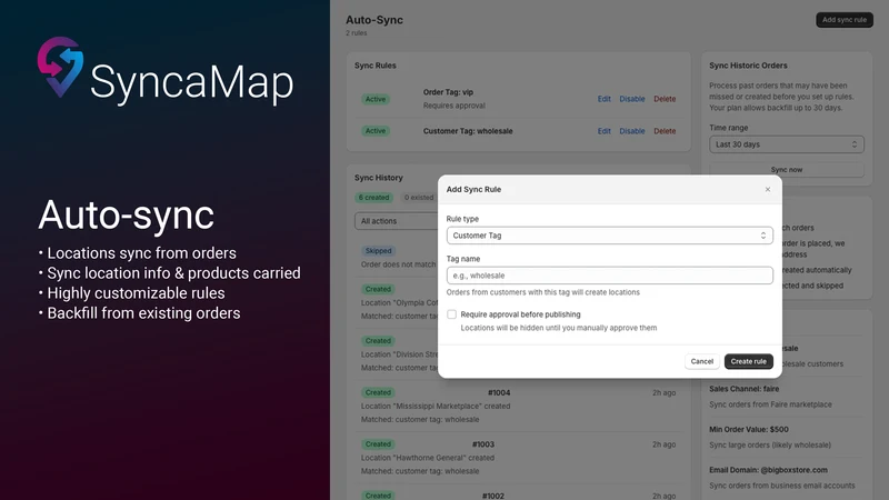 SyncaMap: Auto‑sync Locations