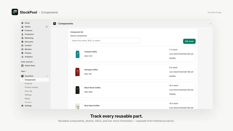 StockPool ‑ Shared Inventory