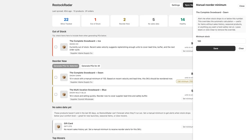 RestockRadar