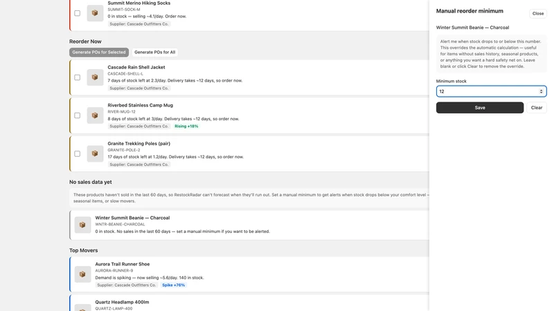 RestockRadar