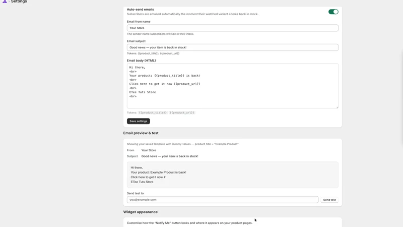 Restock Alerts by MerchaLabs