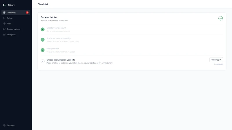 Tilbury: AI Customer Support