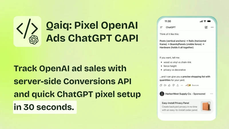 OpenAI Ads Pixel ChatGPT Ads