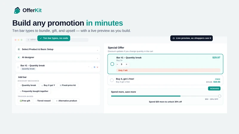OfferKit Bundle & Gift Upsell