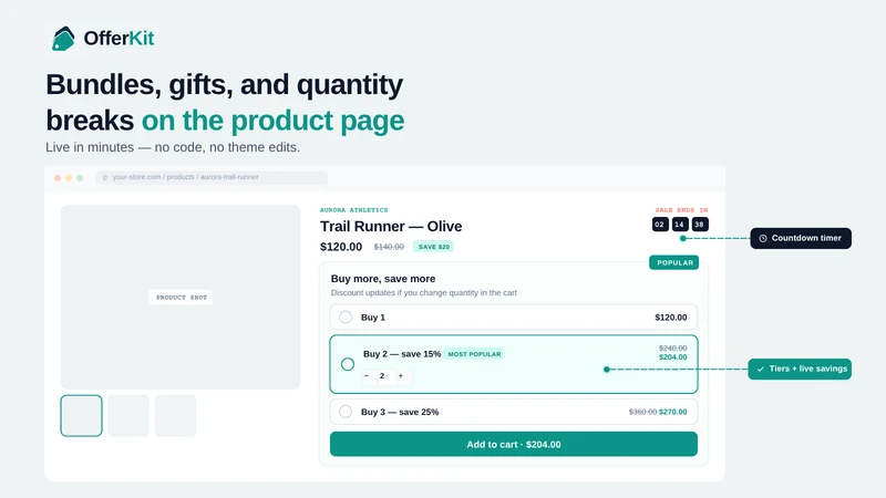 OfferKit Bundle & Gift Upsell
