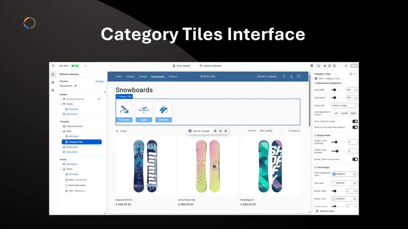 Category Tiles ‑ Navertica