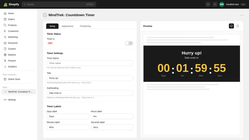 MindTrek: Countdown Timer