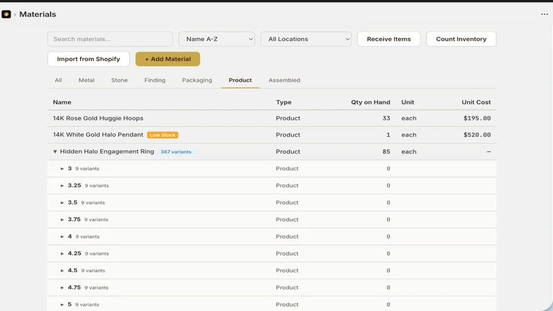 Forge: Jewelry Production ERP