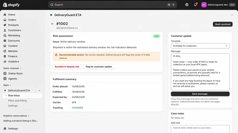 DeliveryGuard ETA