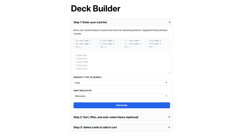 XLP Deck Builder