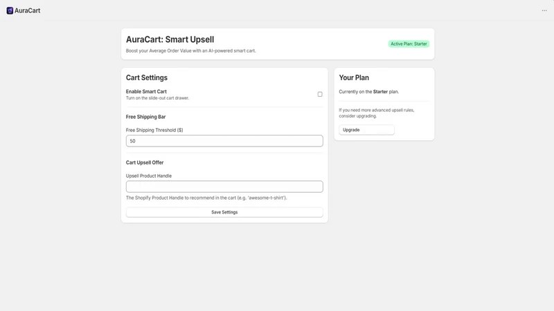 AuraCart ‑ Smart Upsell