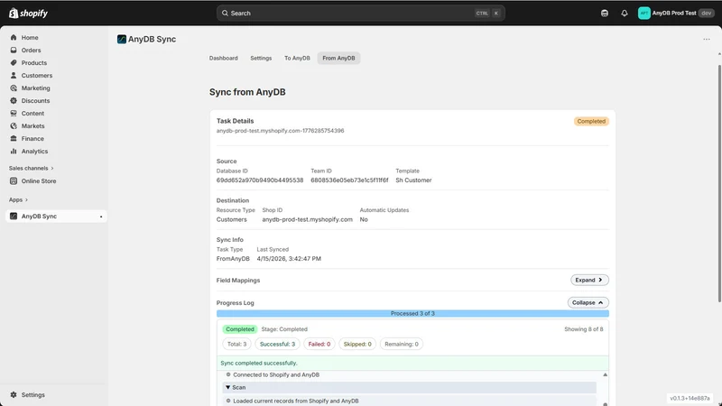 AnyDB Sync