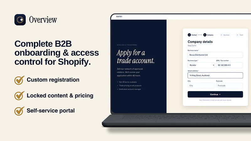 B2B Onboard, Lock & Self Serve