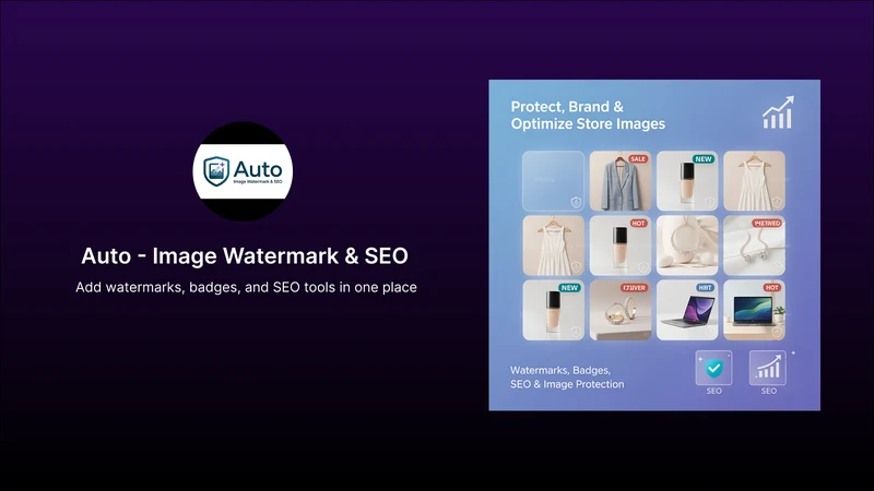 Auto ‑ Image Watermark & SEO