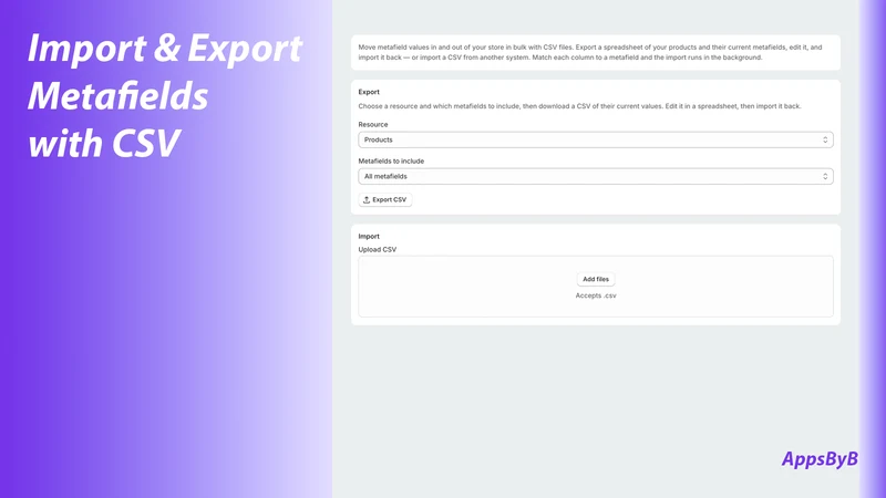 AppsByB: Metafields