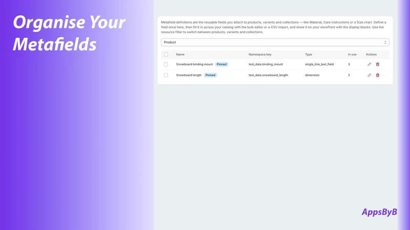 AppsByB: Metafields