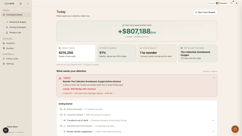 Yeer: AI Pricing & Inventory