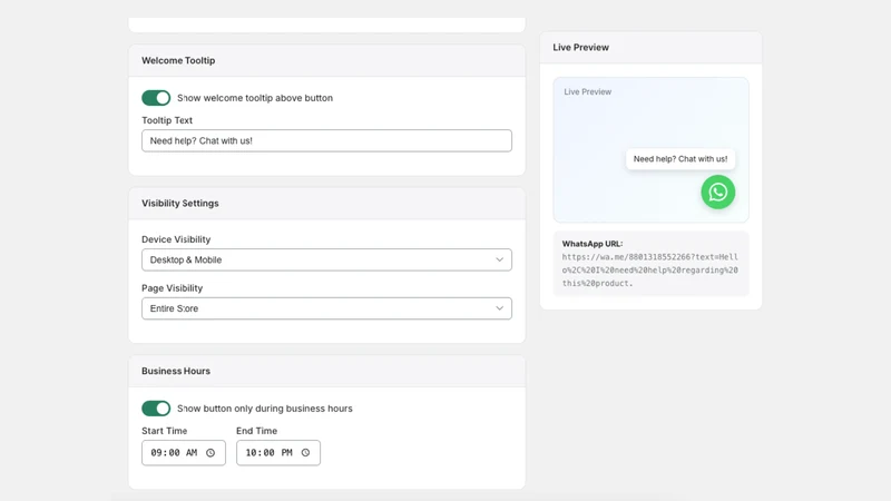 Chatio: WhatsApp Chat Button