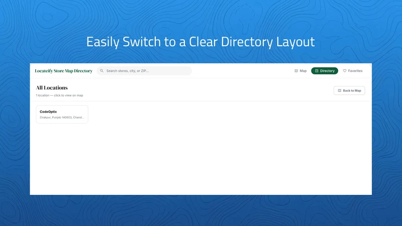 Locateify Store Map Directory