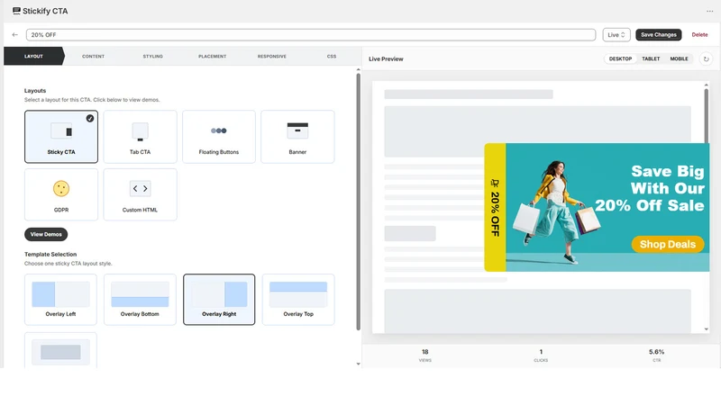 Stickify CTA