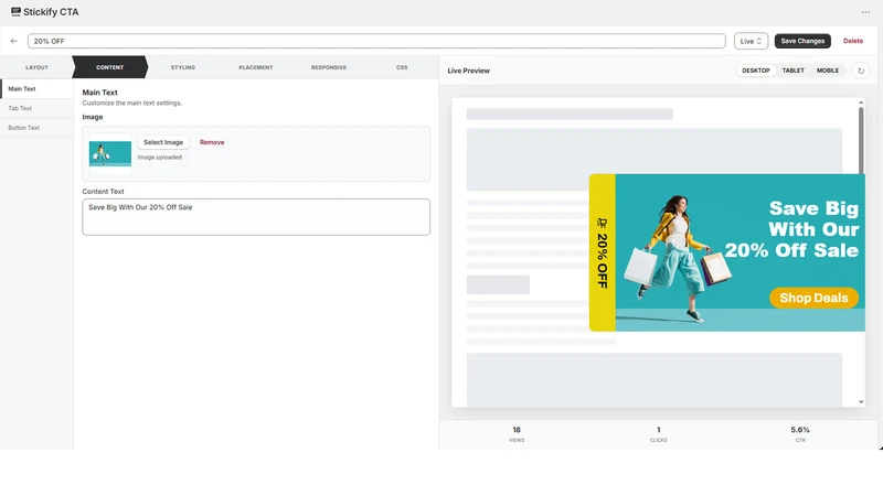 Stickify CTA