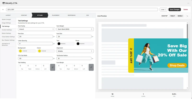 Stickify CTA