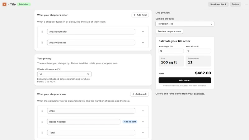 Spark Kit: Price Calculator