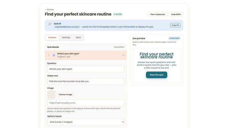 SimpleQuiz: Product Quiz Maker