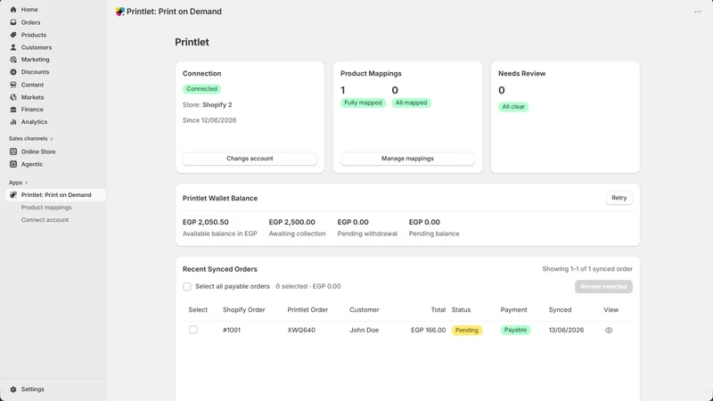 Printlet: Print on Demand