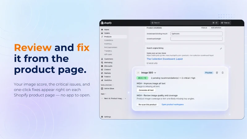 Next AI: Product Image SEO/GEO
