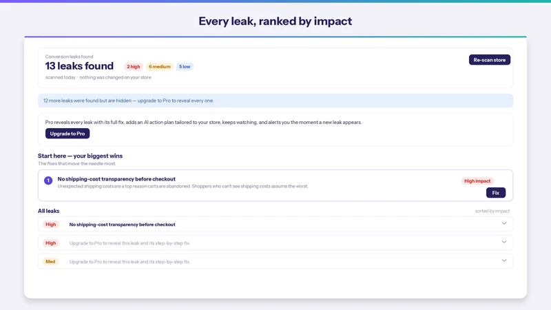 LeakXP: Conversion Audit