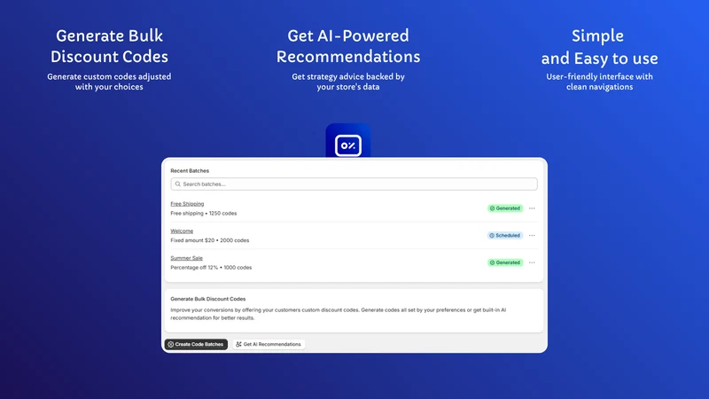GenCodeAI ‑ Bulk Discount Code